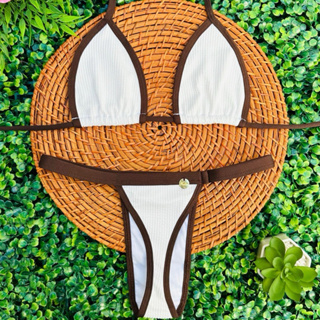 biquíni fio dental cortininha fita bronze tecido anarruga em Oferta na Shopee