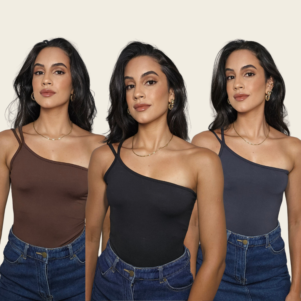 Regata Um Ombro Só Feminina Blusa Tomara que Caia Top Tube Suplex Blusinha Moda Y2k Gringa Alcinha em Oferta na Shopee