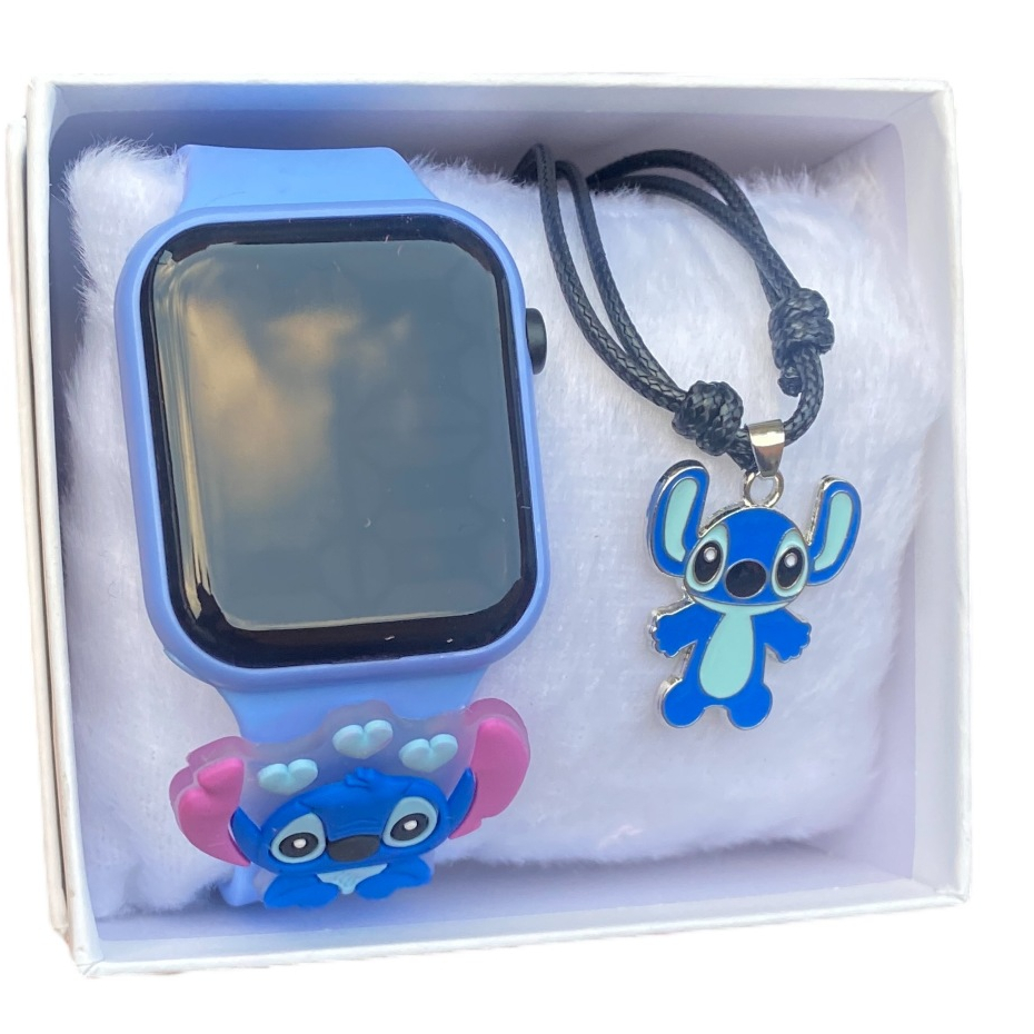 Relógio Stith e Angel Com Tela LED Design Minimalista Estilo com colar menino e menina aprova d'água