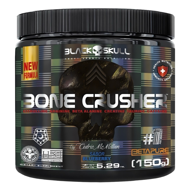 Pré Treino Bone Crusher 150g 300g - Black Skull