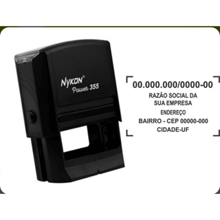 Carimbo para Empresa CNPJ Padrão NYKON 355 em Oferta na Shopee