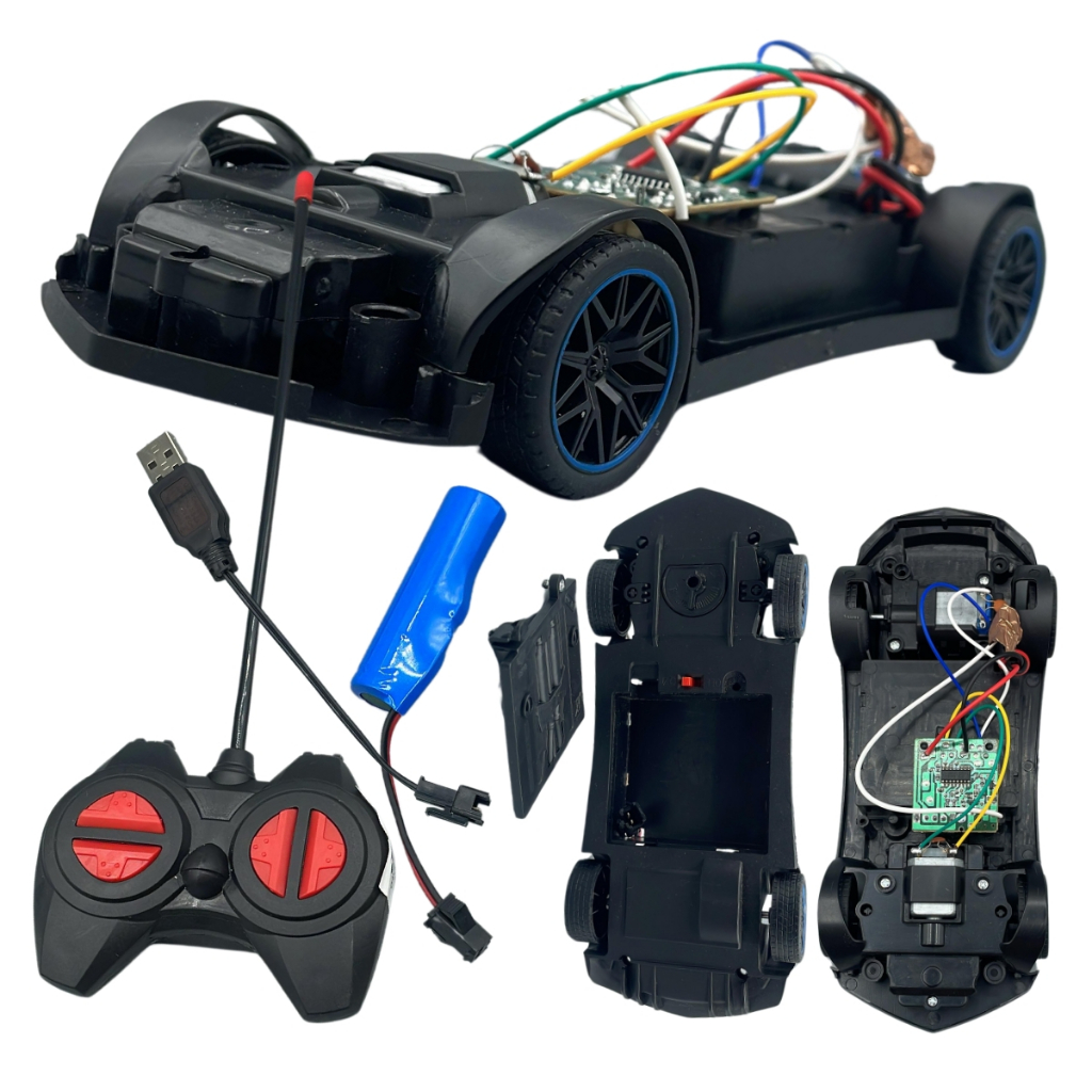 Chassi Carrinho Rc Projetos Robótica + Controle + Receptor