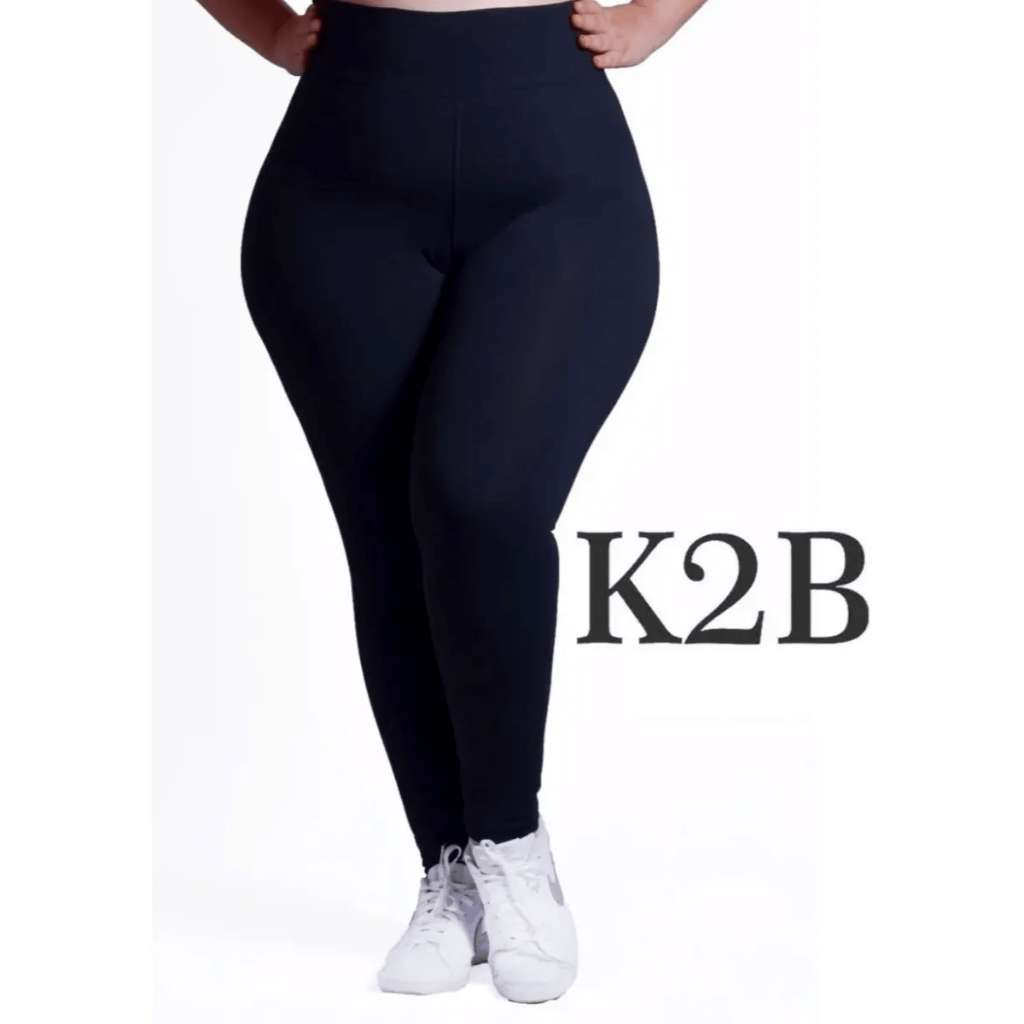 Calça legging k2B Original plus size G1 G2 G3 leg Preta Calça Academia fitness