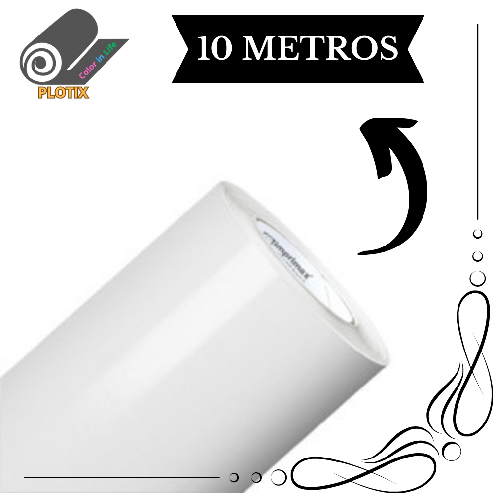 Adesivo vinil BRANCO BRILHO - 10 METROS envelopamento geladeira, móveis, adesivo para geladeira