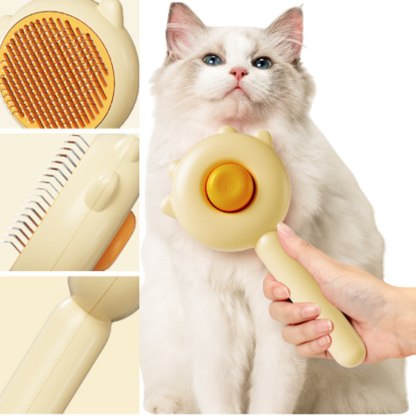 Pente Agulha Para Animais De Estimação Escova Pet Gato Cão Cachorro Remove Pelo Solto Massageador em Oferta na Shopee