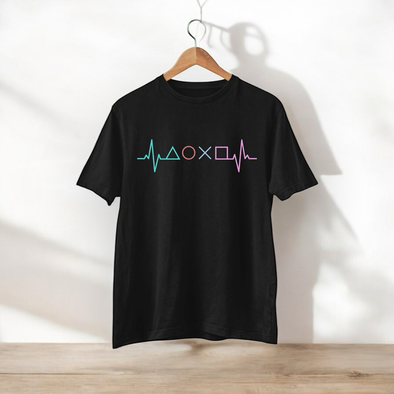 Camiseta Gamer Play Algodão Blusa Vídeo Game Básica Slim Geek Moda Nerd Camisa Unissex