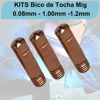 5 Bicos Tocha Solda Mig 15ak 0,8mm 1.00mm 1.2mm Com Sem  Gas  MIGFLEX BOXER TME-105 / MB 15AK