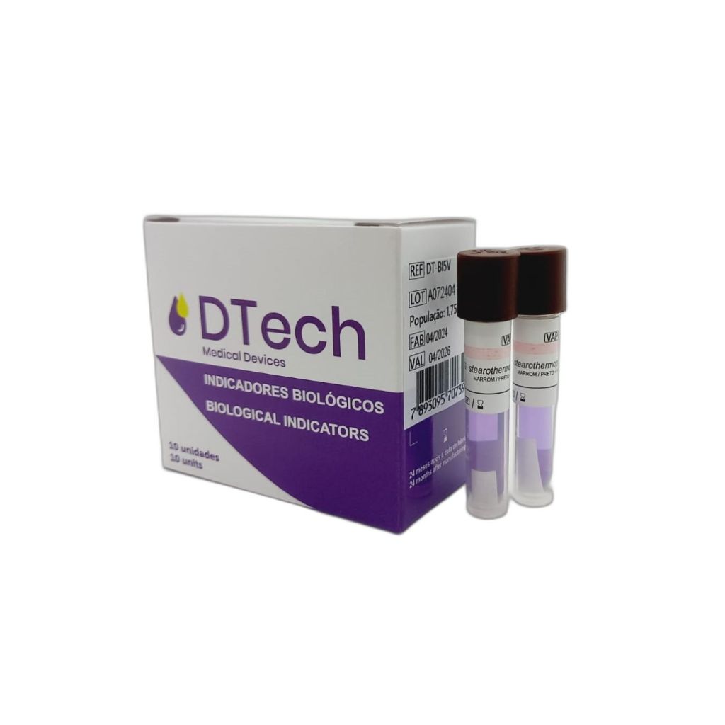Teste indicador biológico com 10 p/ autoclave - D Tech