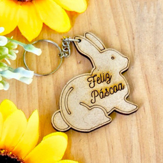 Chaveiro Coelho 50 UNIDADES MDF já vão todos montados, festa, Páscoa em Oferta na Shopee