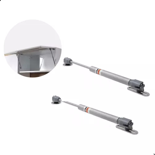 Kit 2 Pistão A Gas 247mm 100n Porta De Armário Abre Pra Cima Hardt Cor Cinza-escuro