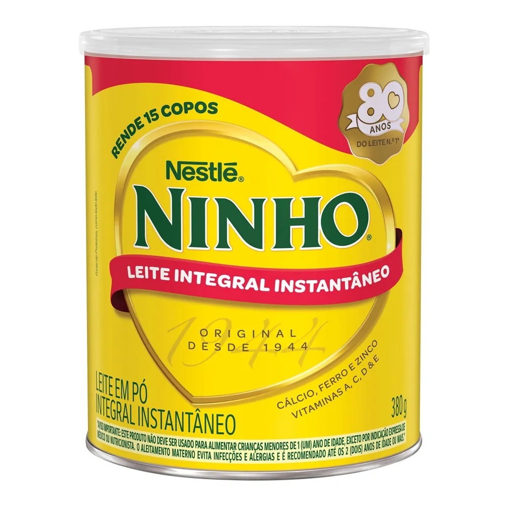 Leite em Pó Integral Ninho Instantâneo Nestlé 380g