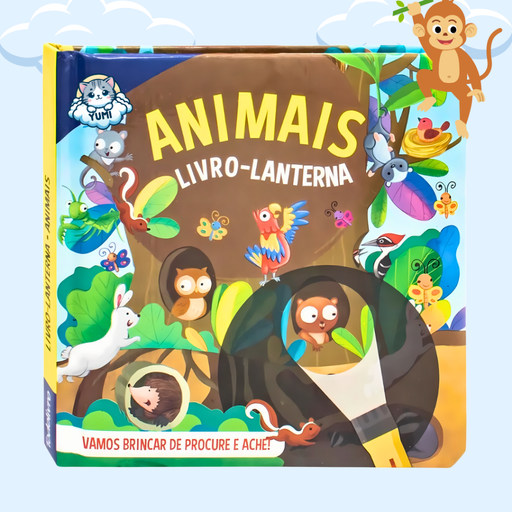 Livro-lanterna Infantil Animais Livro Mágico Educativo Interativo Premium Colecionável em Oferta na Shopee