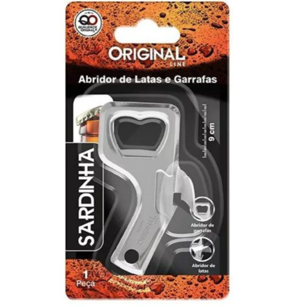 Abridor de lata e garrafa aço inox 9 cm Original line