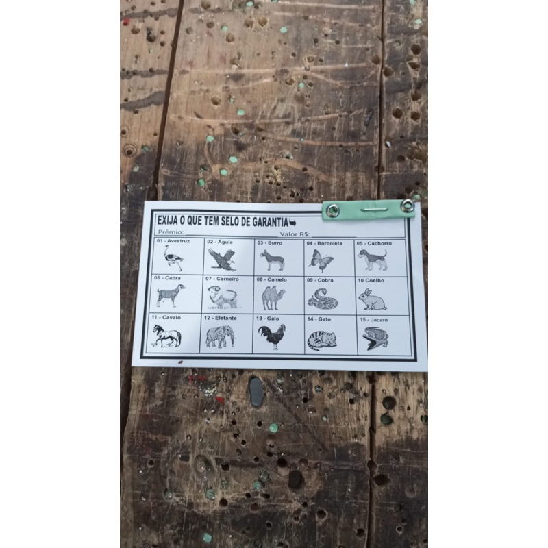 40 rifas de 15 bichos