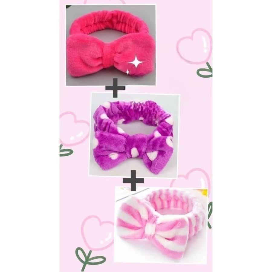 KIT 3 Faixa Laço Maquiagem Makeup Toalha Tiara Cabelo Rosto Limpo em Oferta na Shopee