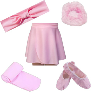Kit Acessórios Ballet Infantil Com 5 Itens: Faixa + Rede + Saia Transpas. + Meia Calça + Sapatilha - Kit Para Bailarinas em Oferta na Shopee