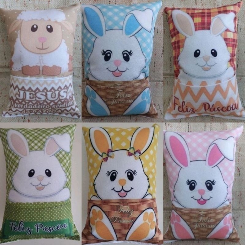 Almofadas com Bolso para Chocolate Páscoa Lembrancinha 14 x 20 cm em Oferta na Shopee