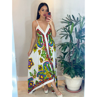 vestido lenço com elástico em Oferta na Shopee