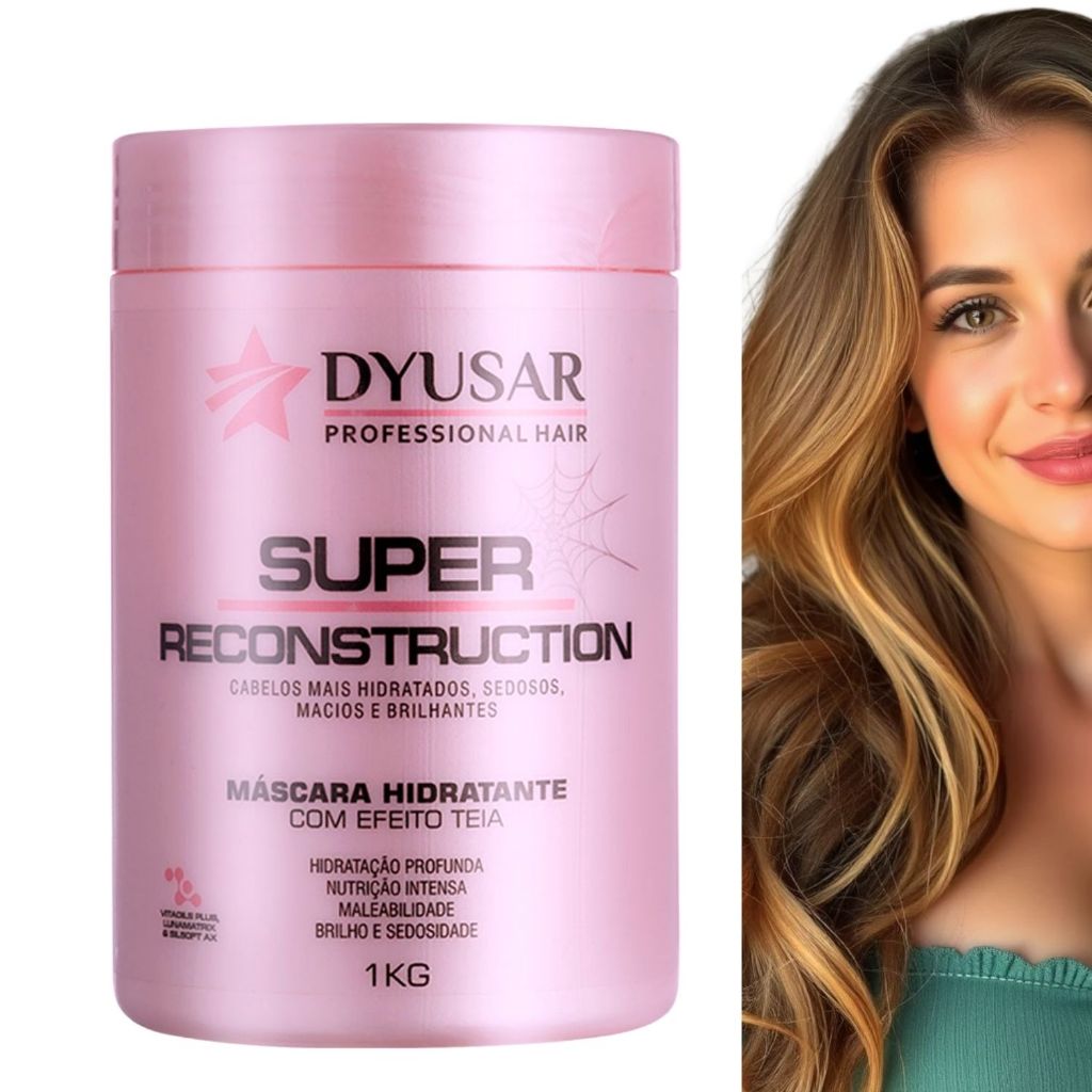 Reconstrução Capilar Profissional Máscara Super Reconstrução DYUSAR 1 Kg em Oferta na Shopee