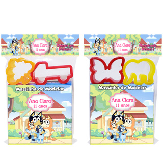10 Kits Massa Massinha de Modelar com Moldes Cortadores Lembrancinha Aniversário Bluey e Bingo em Oferta na Shopee