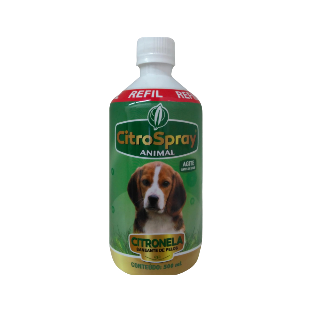 Repelente Natural Citronela REFIL CitroSpray Animal Saneante de Pelos VetBras 500 mL em Oferta na Shopee