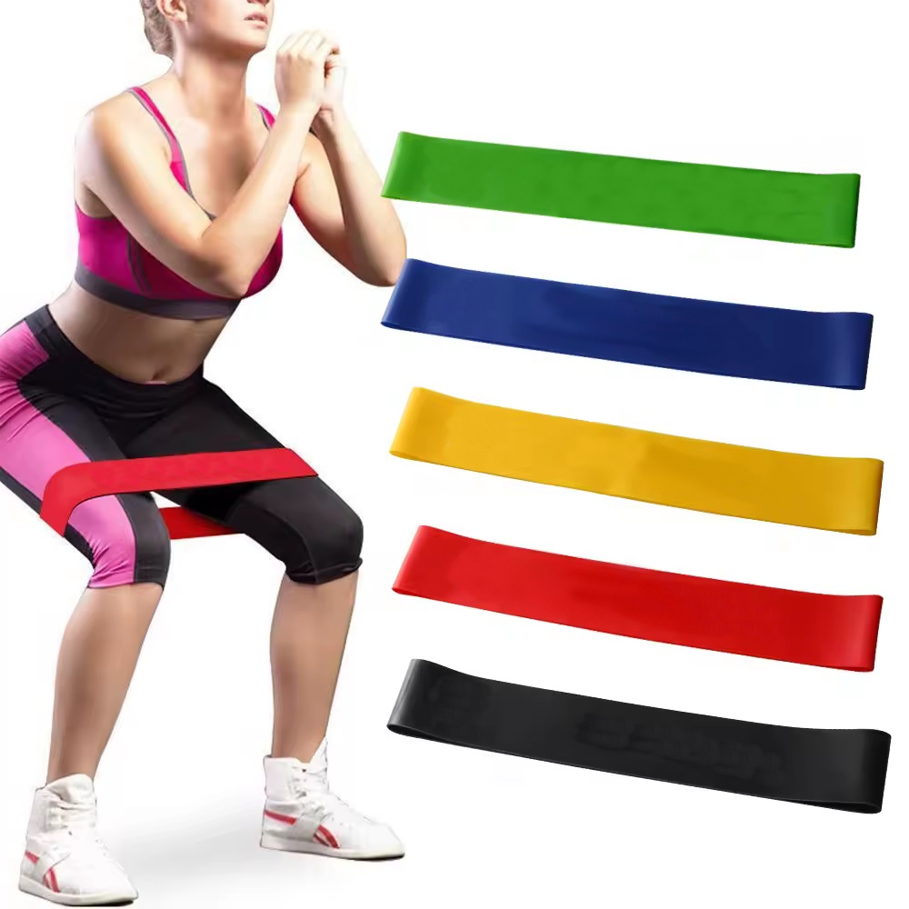 5Faixas Elástico Tensão Mini Thera Band Funcional Exercício Com 5 Níveis de Intensidade Fisioterapia