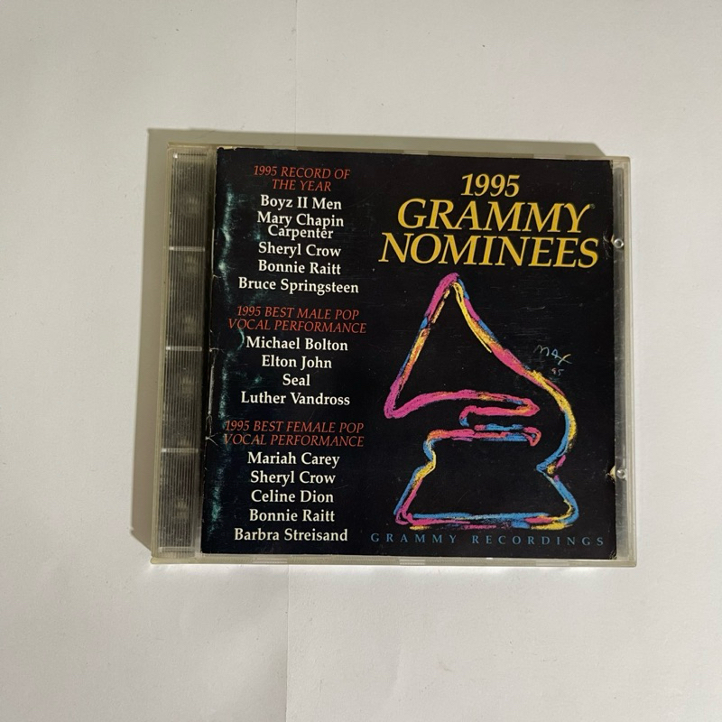 CD 1995 Grammy Nominees, Mariah Carey, Sheryl Crow, Bruce Springsteen, Michael Bolton, Seal, Celine Dion, Barbra