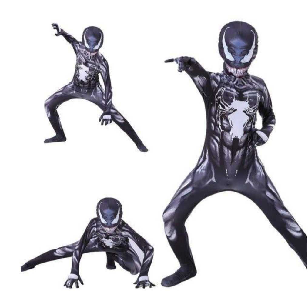 Fantasia Venom infantil - Tam 2 ao 10 anos em Oferta na Shopee