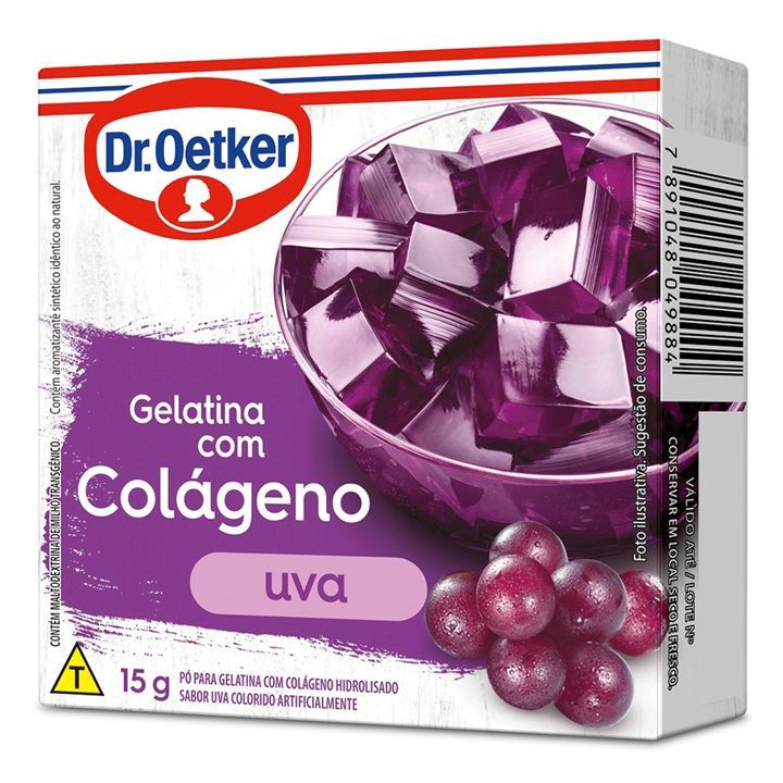 Gelatina C/Colágeno  Sabor Uva Dr.Oetker- 15G