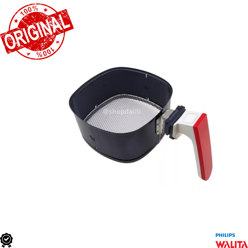 Cesta Original Para Fritadeira AirFryer RI9217 Alça Vermelha Aço Inox Philips Walita Com Garantia