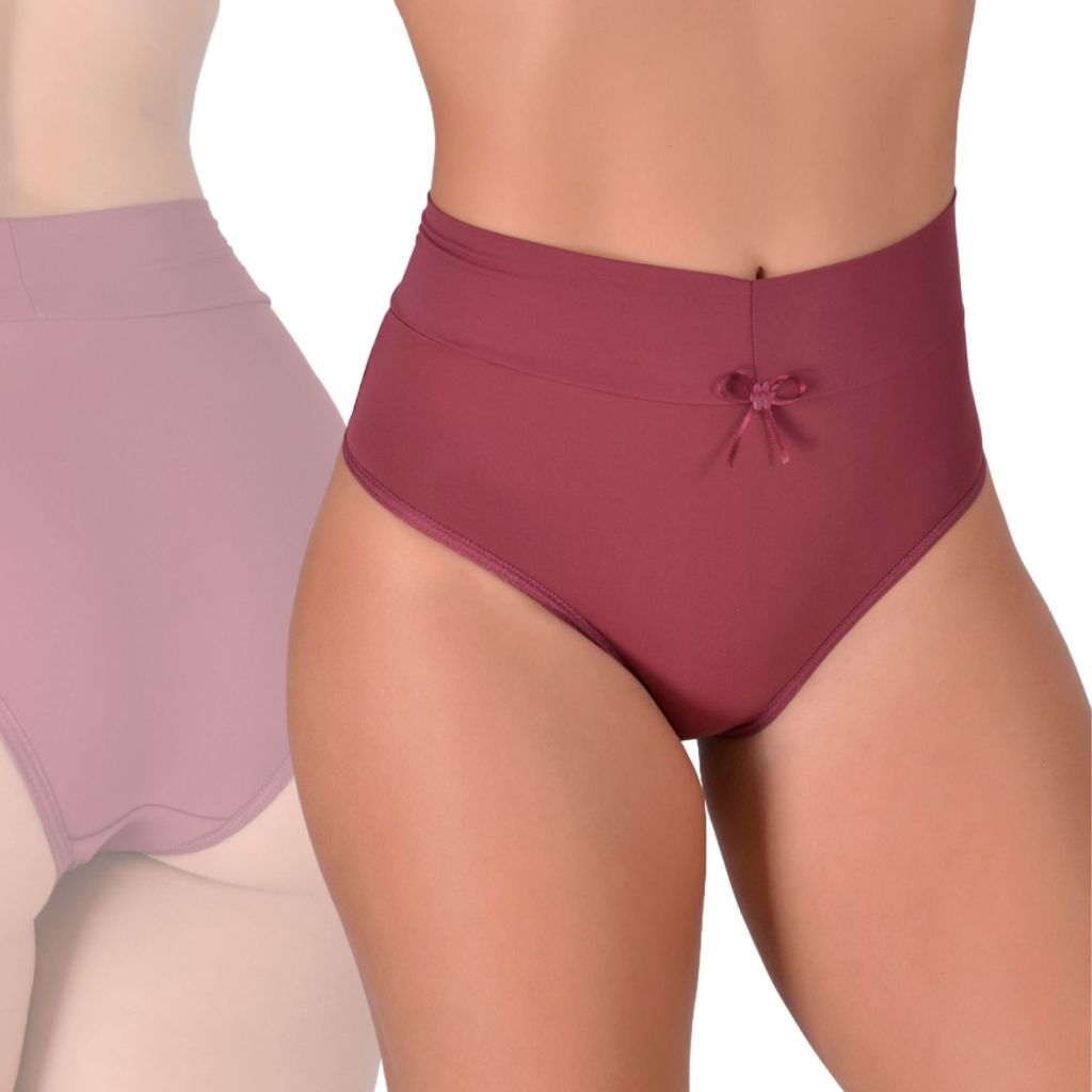 Kit 5 Calcinha Cós Alto Aperta Barriga Reduz Medidas Com Forro 100% Algodão Calcinha Cintura Alta