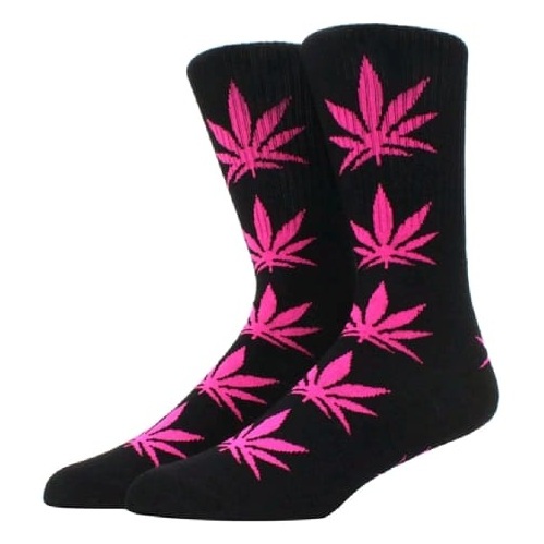 Meia Estampa de Folha de Maconha Verde, Cannabis, marijuana, Coringa, Palhaço, Dollar, cano Médio em Oferta na Shopee