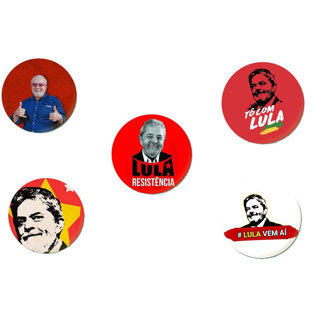 Bottons Lula 5 Unidades - boton broche pin em Oferta na Shopee