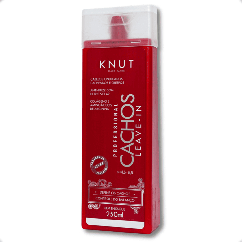 Finalizador Leave-in Profissional Protetor Solar Knut Cachos 250ml Tratamento Sem Enxágue Antifrizz