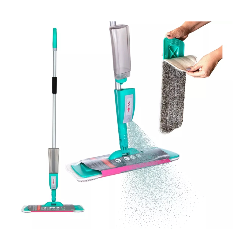 Mop Noviça Spray com reservatório e base em microfibra de 40cm - Limpeza Rápida Prática e Eficiente em Oferta na Shopee