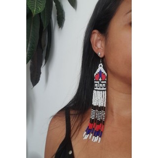 brincos de miçangas cocar/brinco cocar/brinco estilo indígena/brinco micangas jablonex