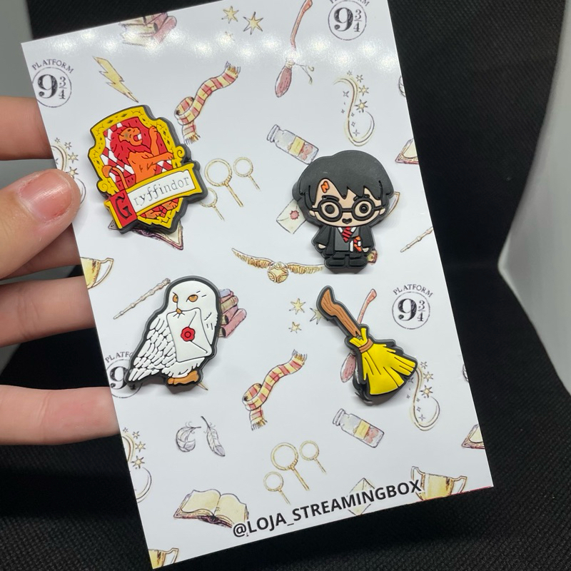 PIN BOTON BROCHE ENFEITE PARA CROC CALÇADO HARRY POTTER