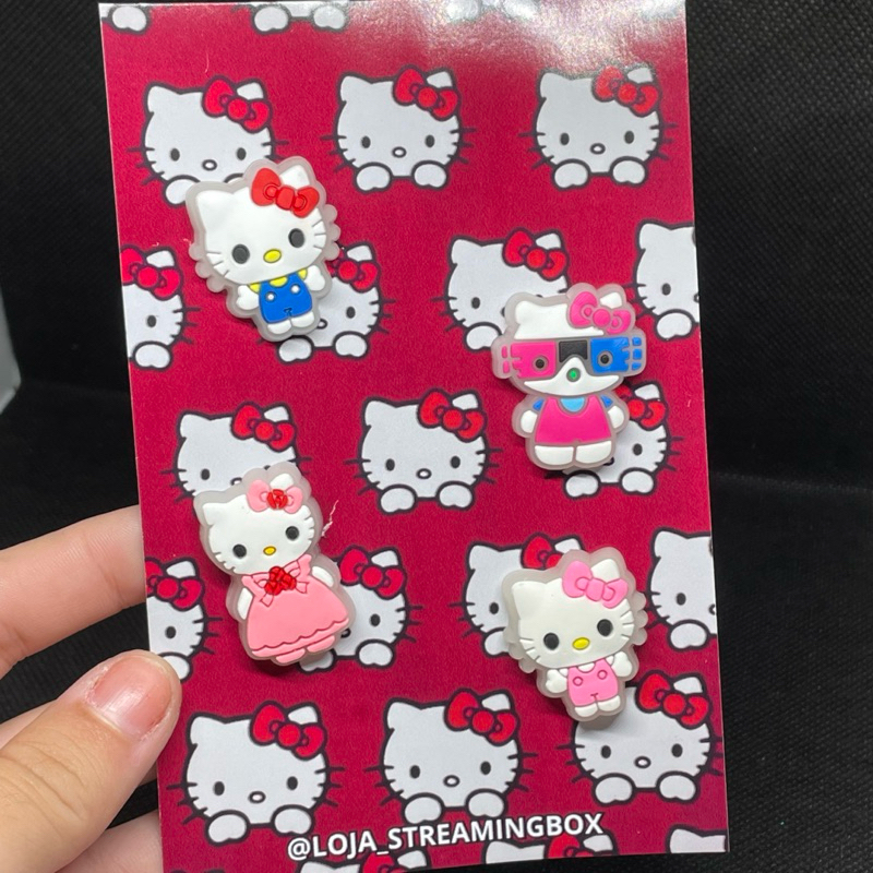 PIN BOTON BROCHE ENFEITE PARA CROC CALÇADO HELLO KITTY
