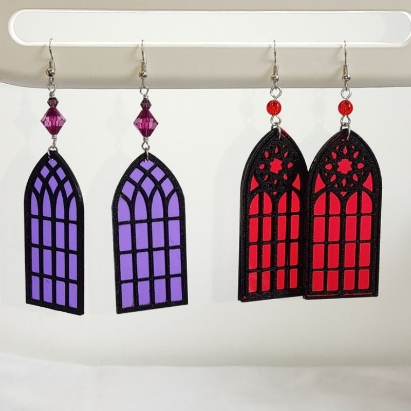 brincos vitral - catedral gótica | acessórios alternativos, artesanato | efeito vitral