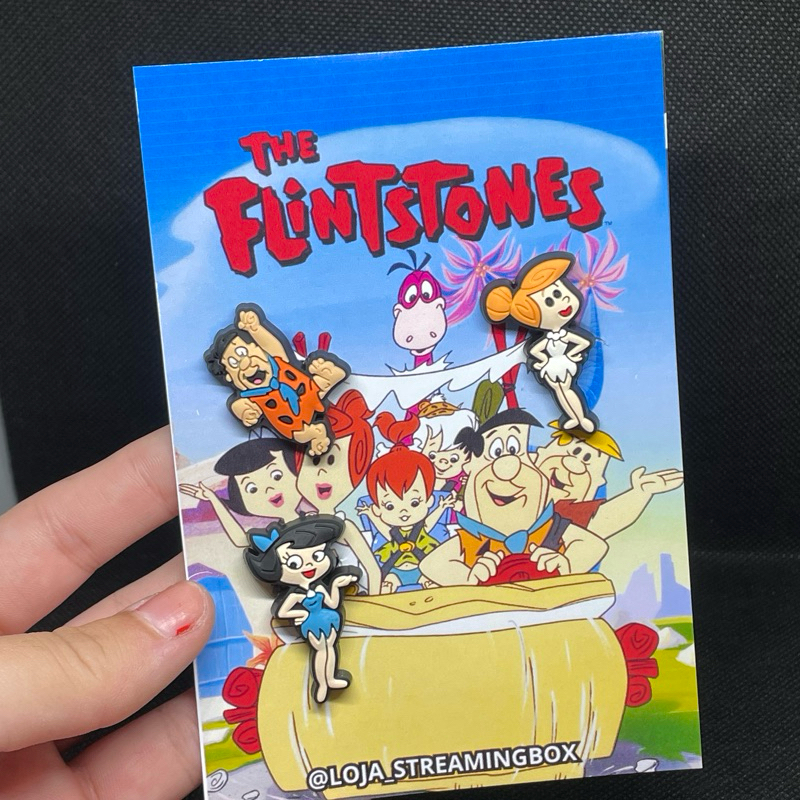 PIN BOTON BROCHE ENFEITE PARA CROC CALÇADO THE FLINTSTONES