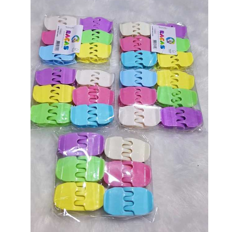 Kit 60 Piranhas Tridente Prendedor de Cabelo Presilha Cores Variadas P,