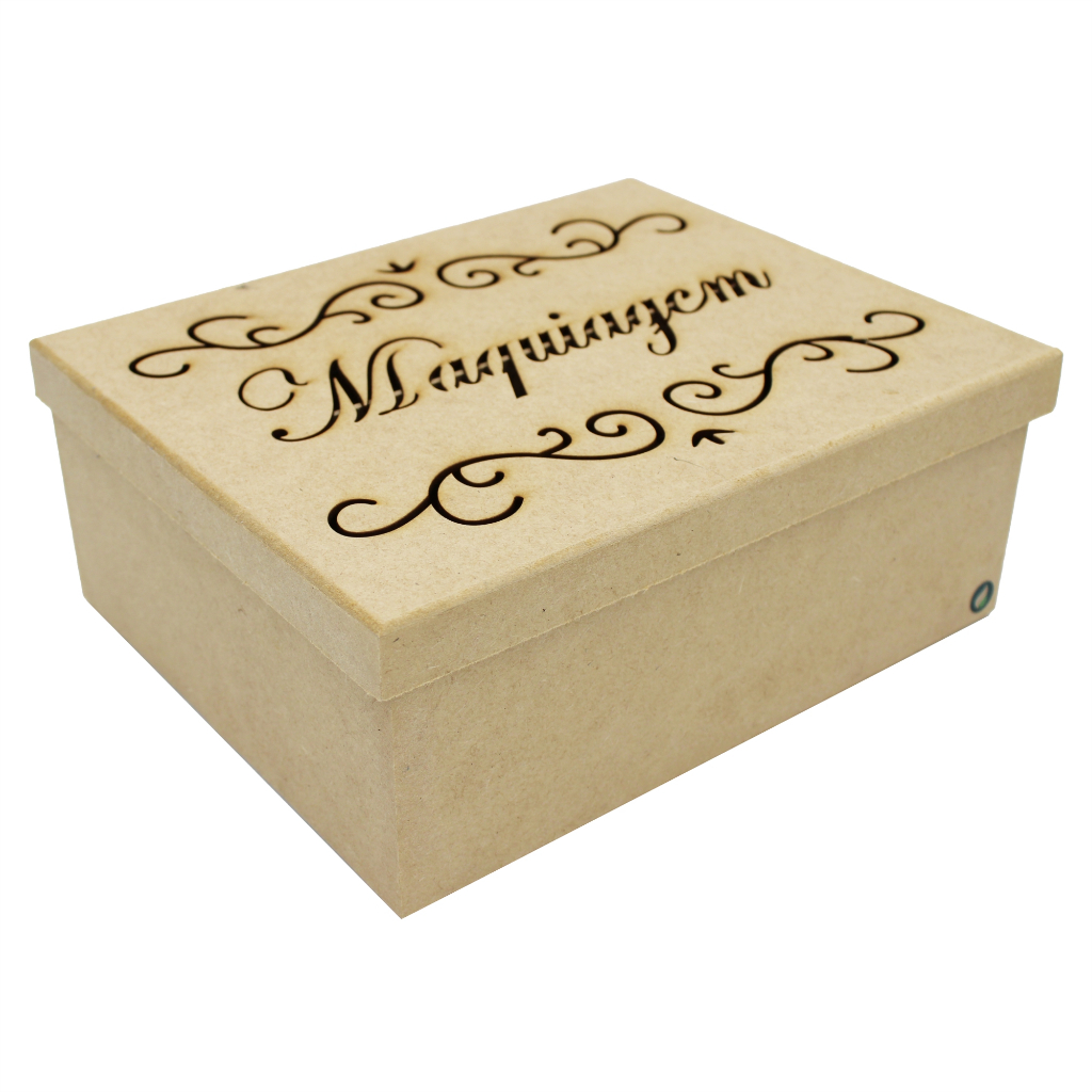 Caixa Organizadora de Maquiagem com divisórias MDF – c/ Tampa Vazada, Resistente, porta Cosméticos em Oferta na Shopee