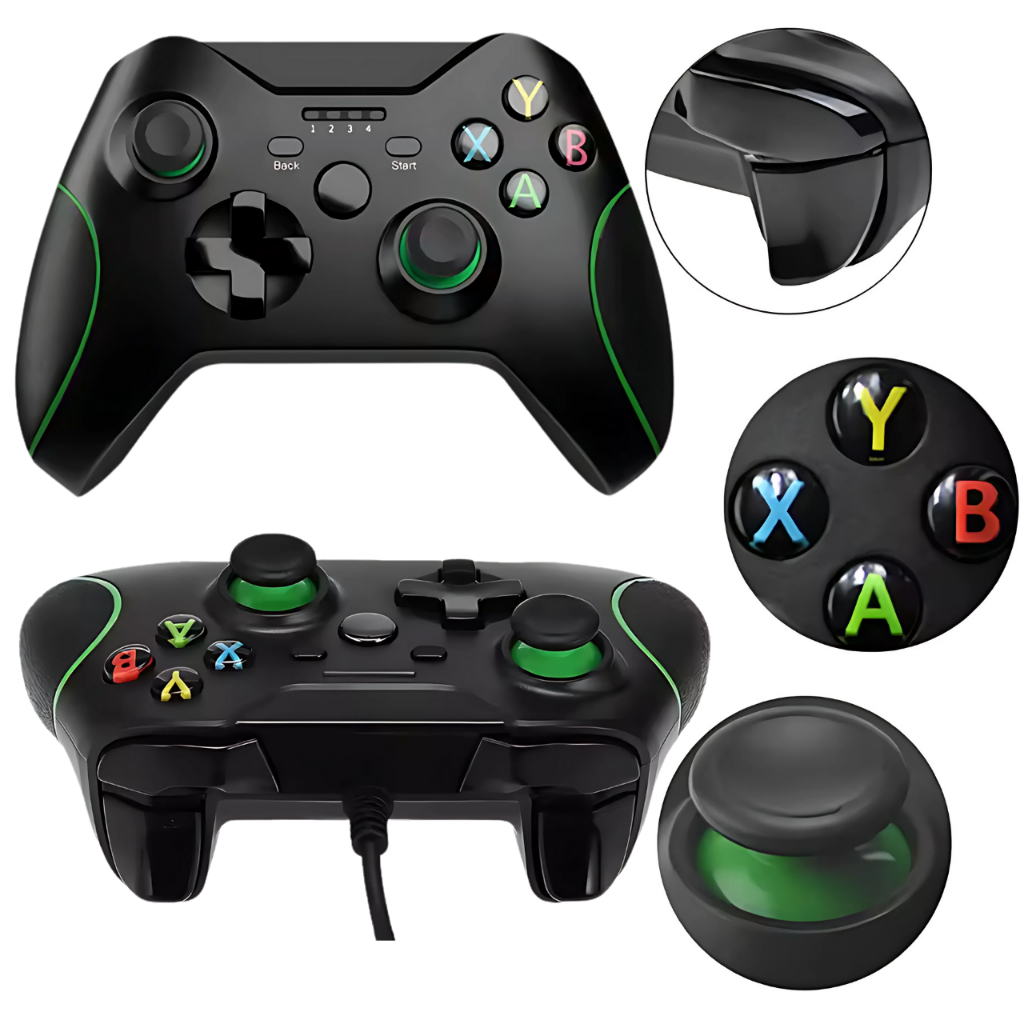 Controle Compativel Xbox One Com Fio USB PC Series S Manete Joystick Gamer Controller Alta Precisão em Oferta na Shopee