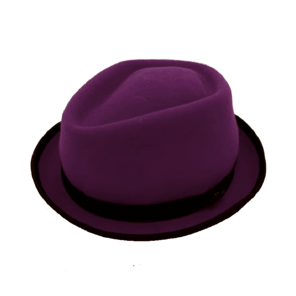 Chapéu Pork Pie Vermelho de Feltro importado Leve Macio 1ª Linha Original Sibu Company 54 a 61 cod 026