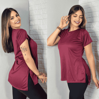 2 Blusas Feminina Academia Dry Fit Camisa CaminhadaTreino camiseta tapa bum bum Musculação em Oferta na Shopee