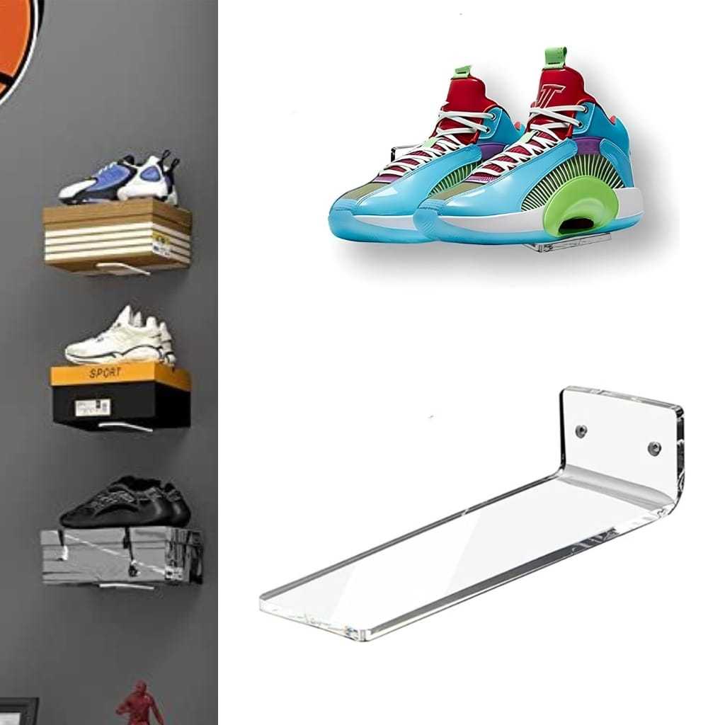 Suporte para tênis calçado flutuante tipo L sneakers sapato organização closet masculino feminino