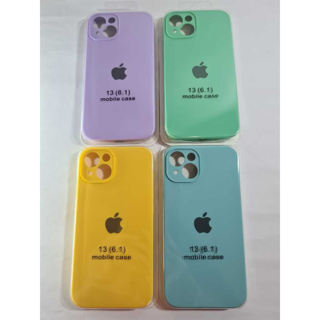 Capa Capinha Case Iphone Modelo IP 13 (6.1) de Silicone Anti impacto Interior Aveludado câmera sem abertura total