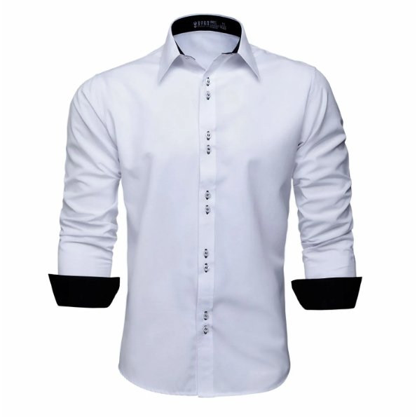 Camisa Social Moda Maior Manga Longa Plus Size Masculina