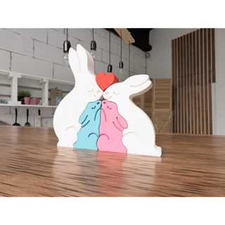 Decoração Coelho da Pascoa Familia em Oferta na Shopee