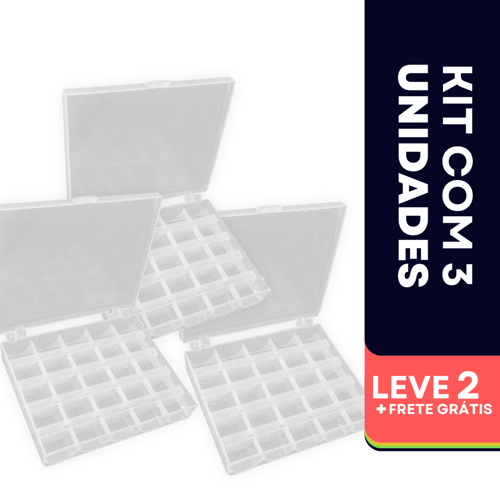 3 Porta Bobinas de Costura Doméstica Caixa Alta Capacidade em Oferta na Shopee